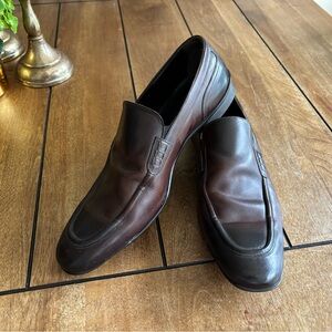 Doucal's Dark Brown Leather Men's Slip-Ons